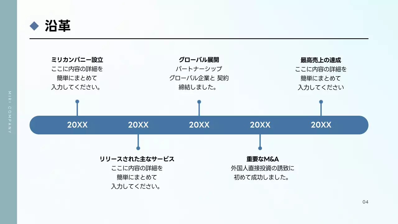青 シンプル 会社案内 会社案内 プレゼンテーション