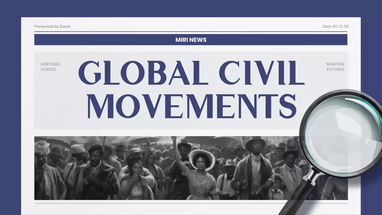 Blue Professional Civil Movements Lecture Presentation