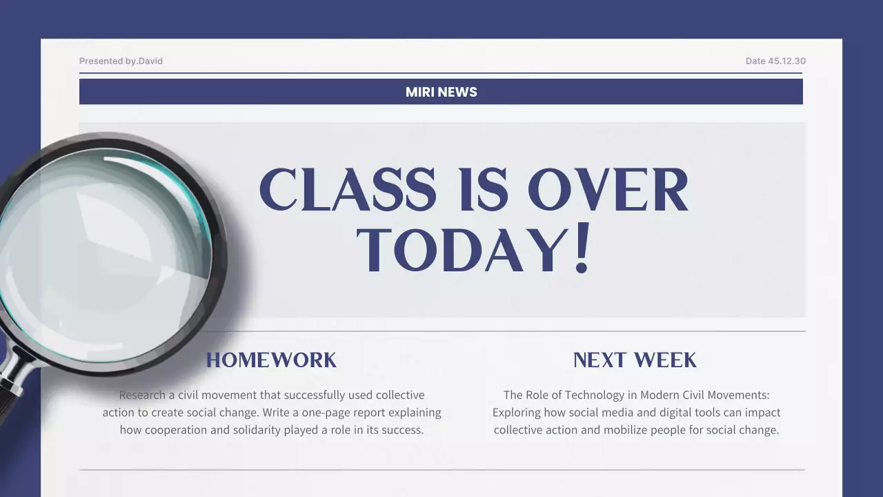 Blue Professional Civil Movements Lecture Presentation