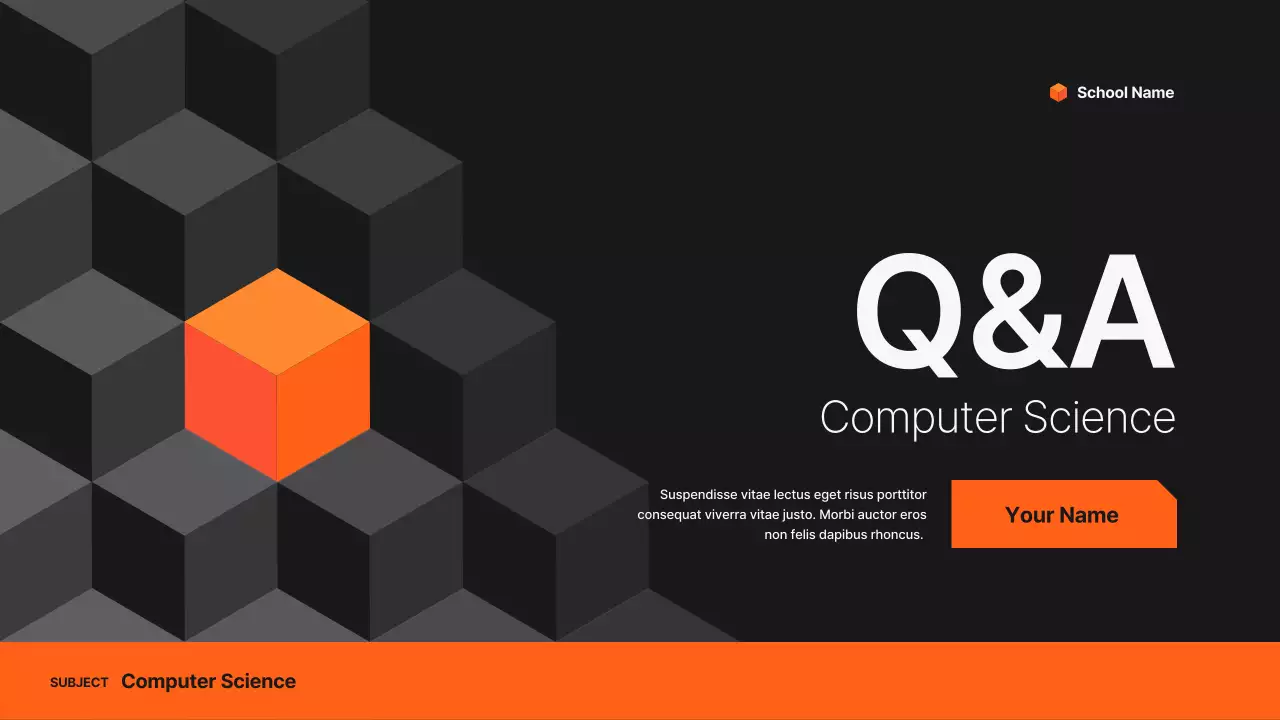 블랙 모던 학술 프레젠테이션