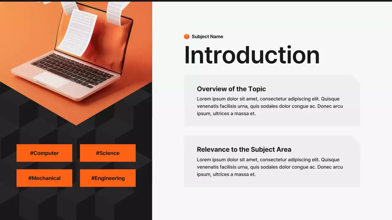 블랙 모던 학술 프레젠테이션