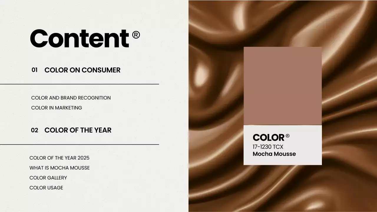 브라운 모던 컬러 리포트 프레젠테이션