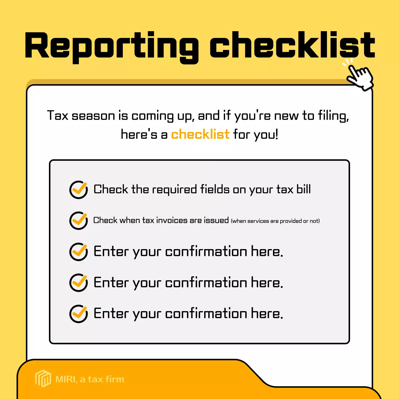 Carousel Instagram Promosi Pajak Modern Kuning