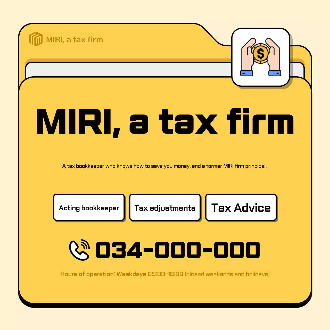 Carousel Instagram Promosi Pajak Modern Kuning