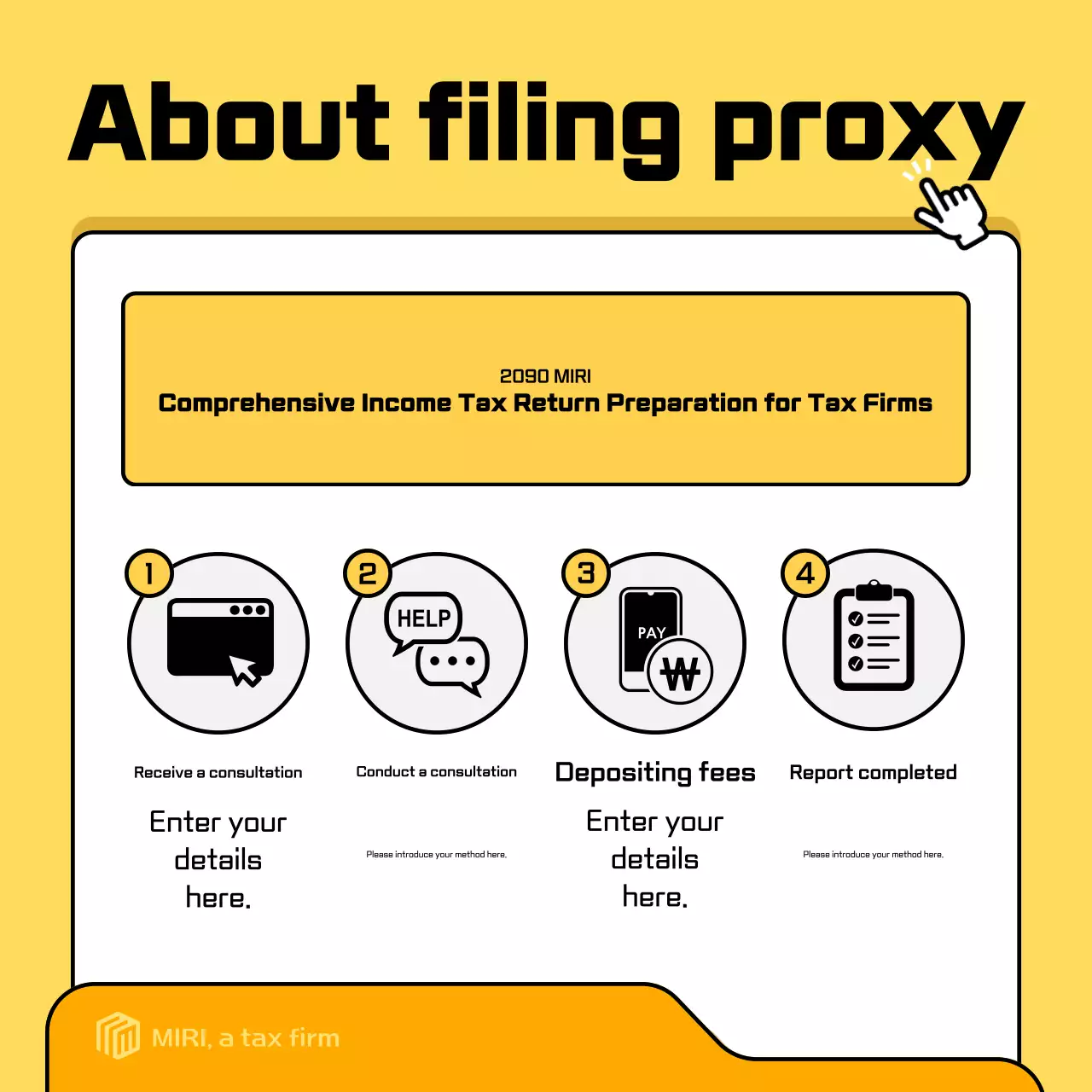 Carousel Instagram Promosi Pajak Modern Kuning