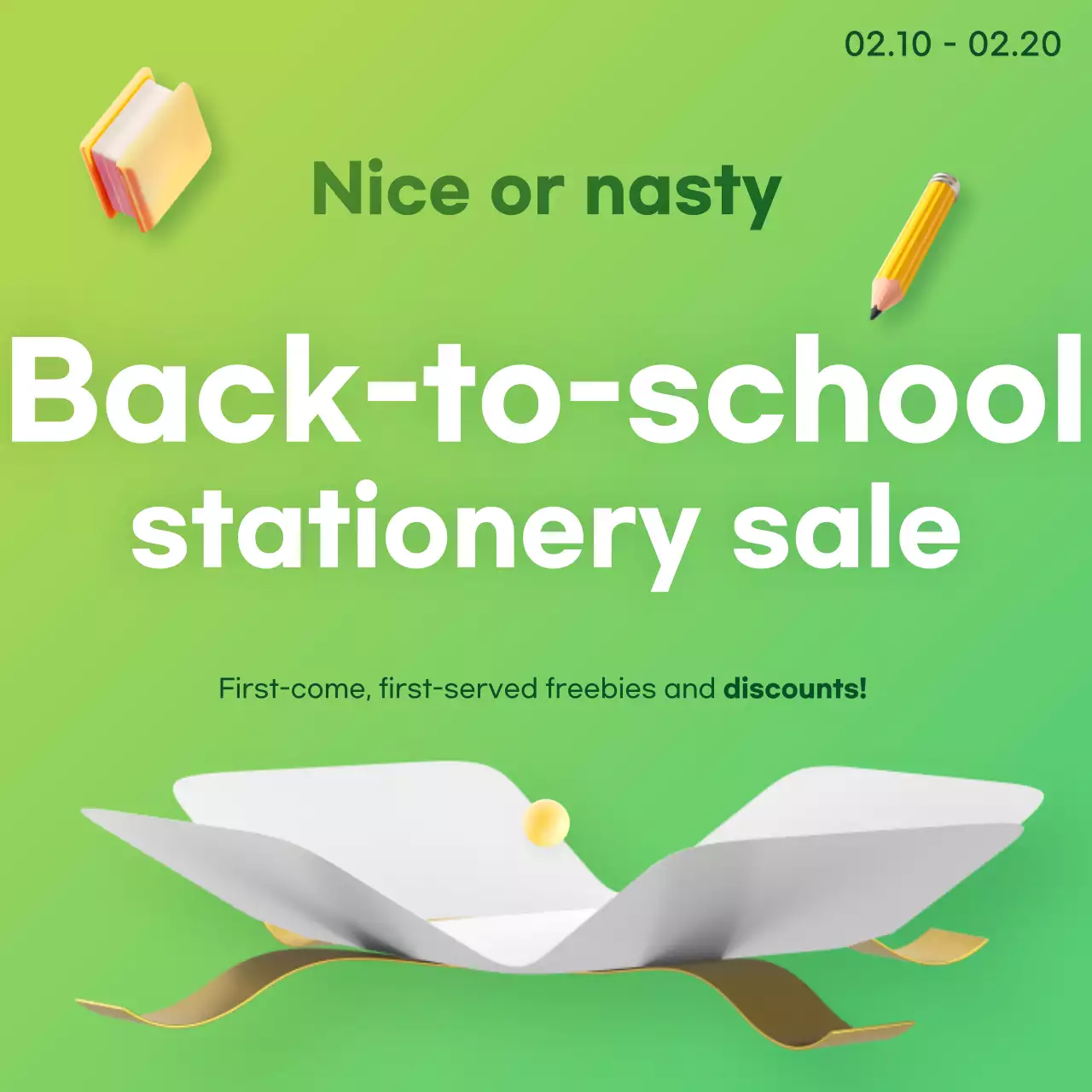 Promoção de mochila verde moderna carrossel do Instagram