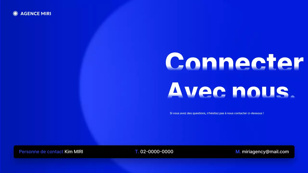 Description du profil de l'entreprise Blue Modern