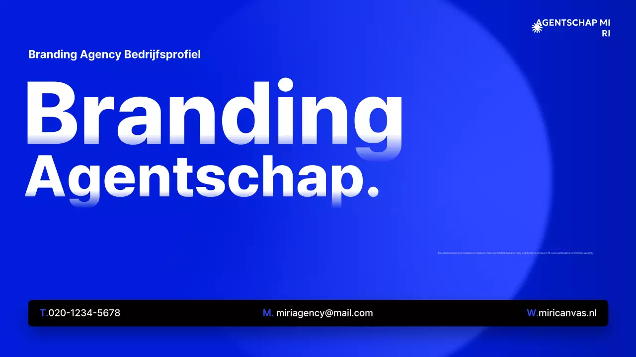 Blue Modern Beschrijving van het bedrijfsprofiel