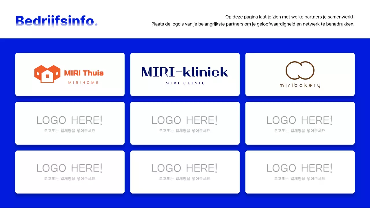 Blue Modern Beschrijving van het bedrijfsprofiel