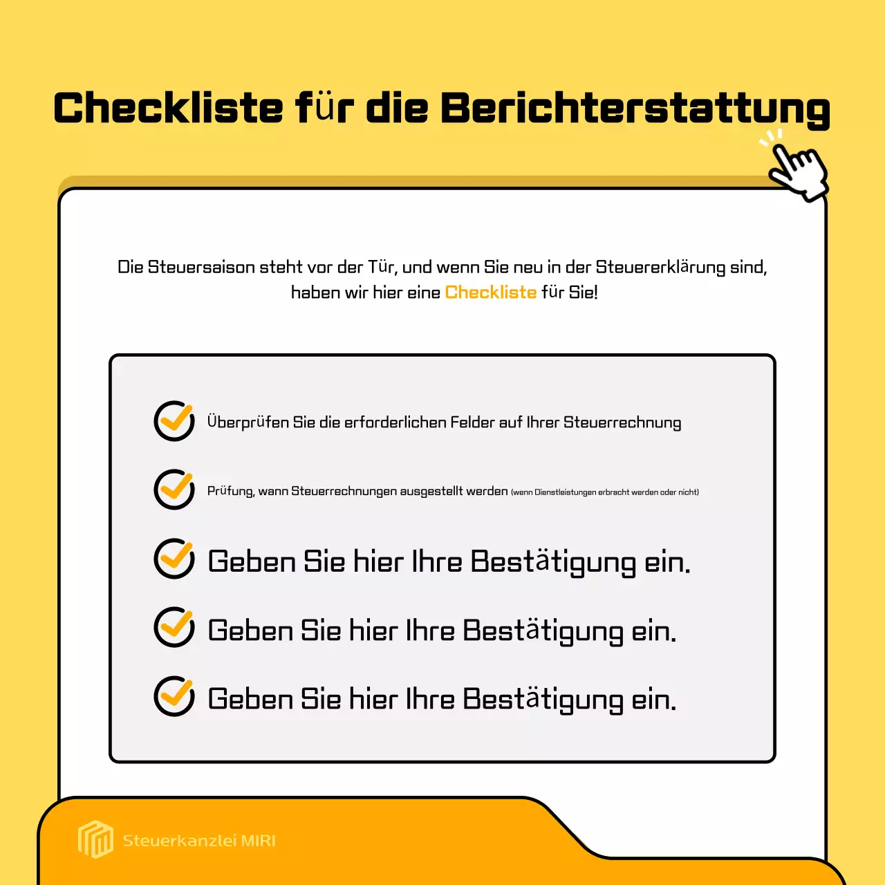 Gelbe moderne Steueranzeige