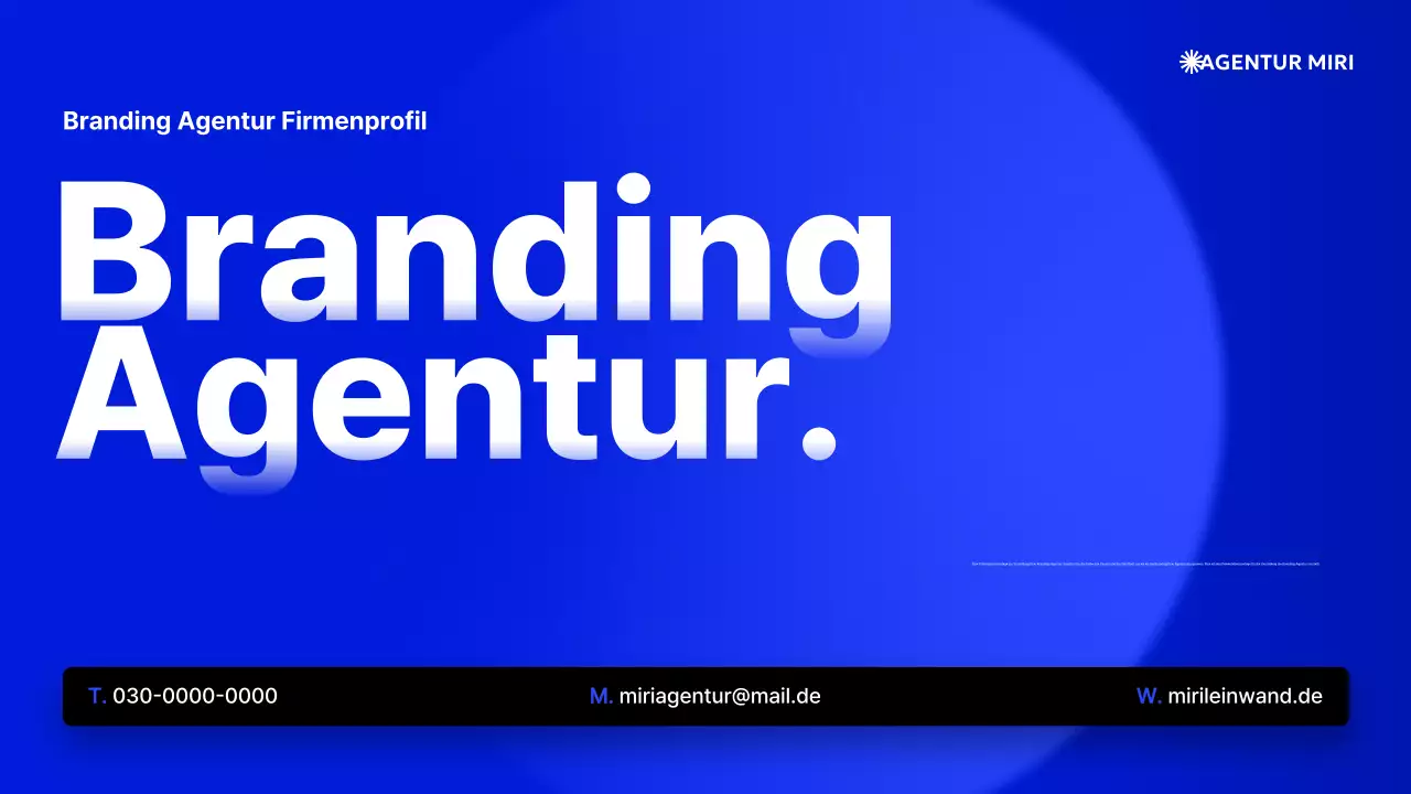 Blue Modern Unternehmensprofil Beschreibung