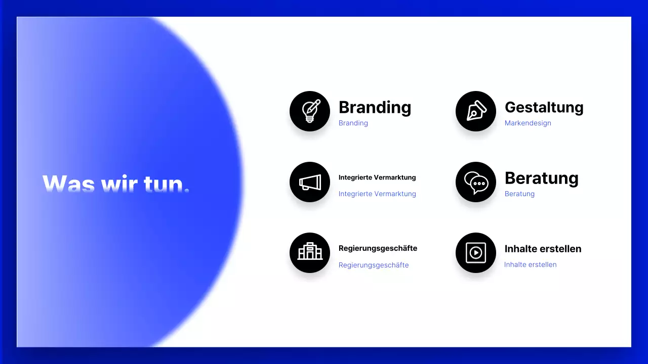 Blue Modern Unternehmensprofil Beschreibung