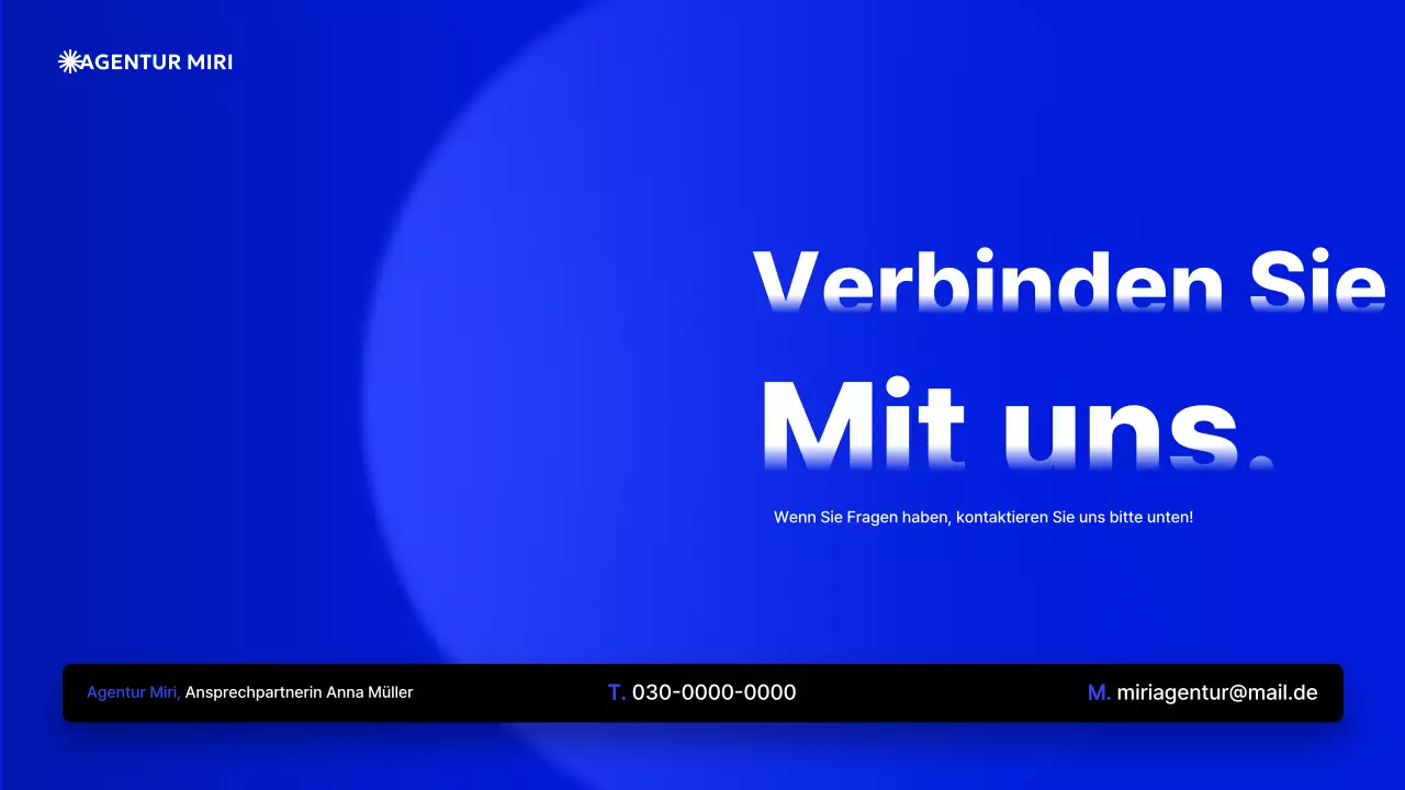 Blue Modern Unternehmensprofil Beschreibung