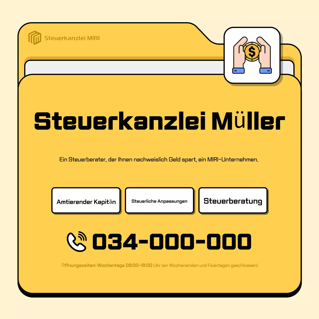 Gelbe moderne Steueranzeige