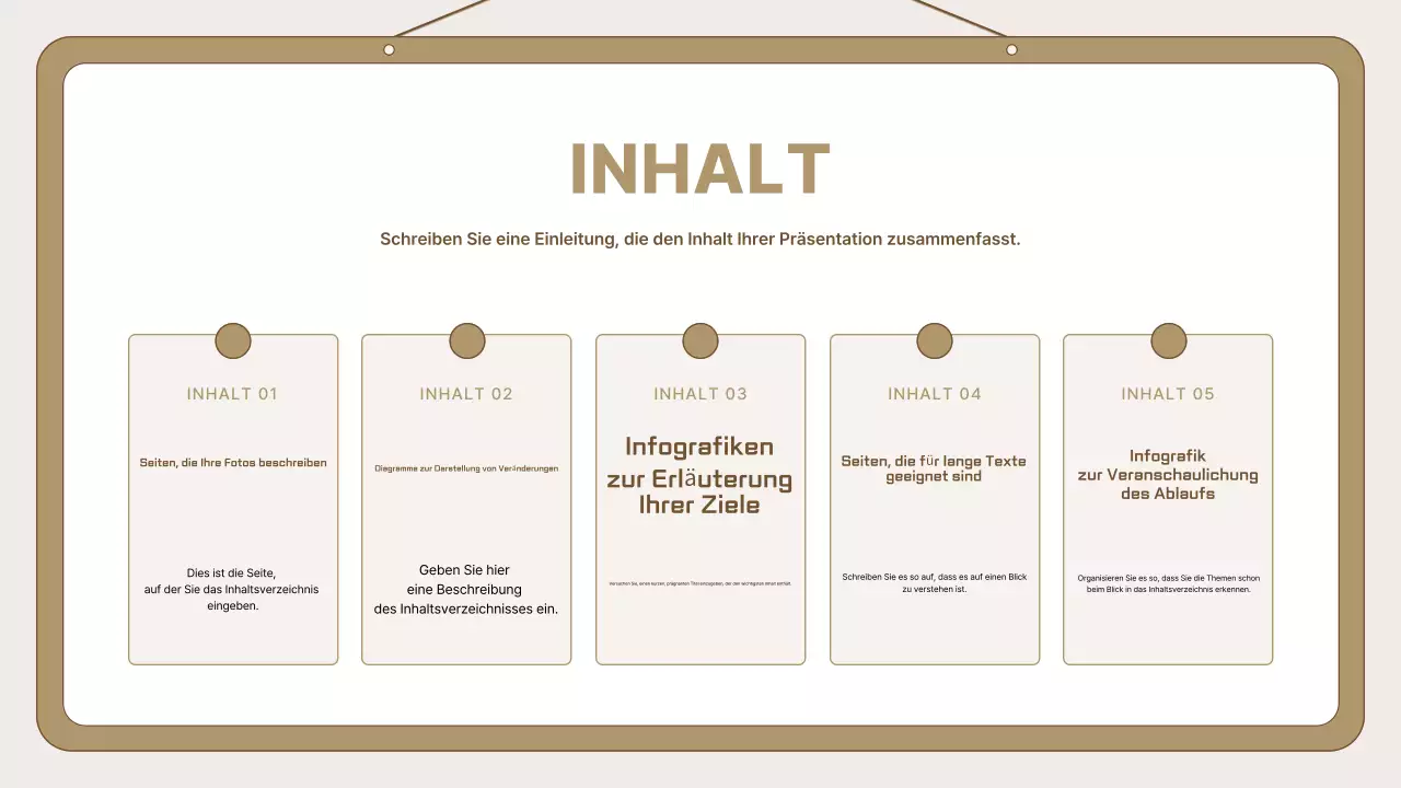 Beige Einfache Vorlage Anzeige