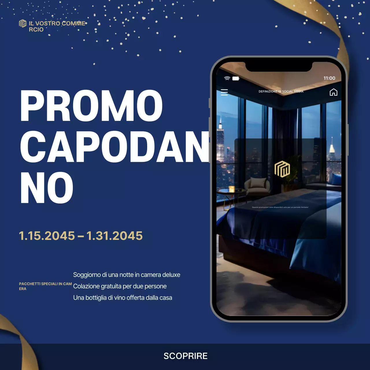 promozione viaggio blu moderno
