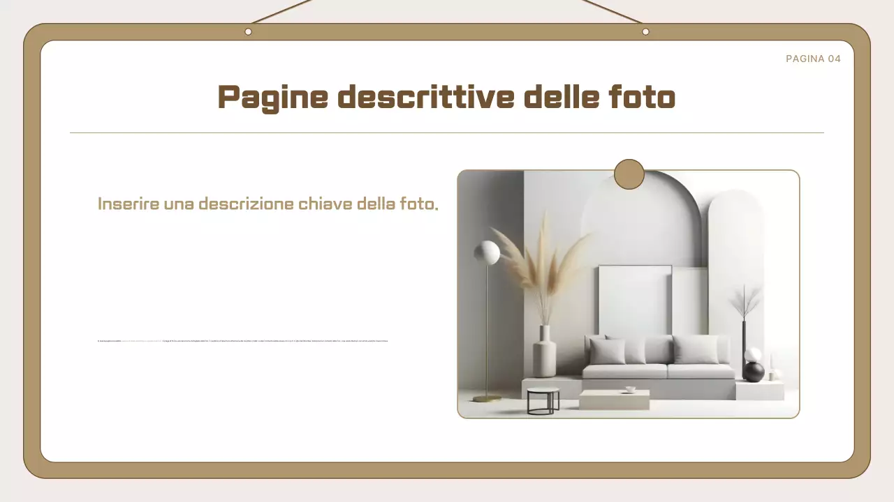 Modello semplice di annuncio beige