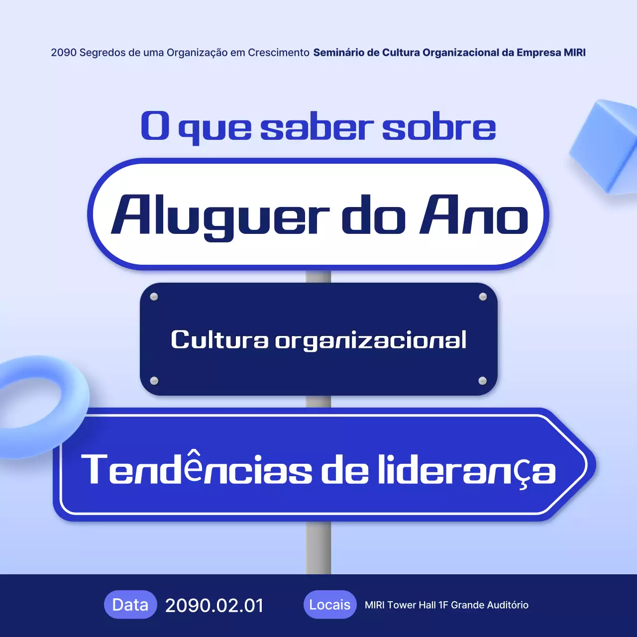 Azul claro Guia de seminários modernos