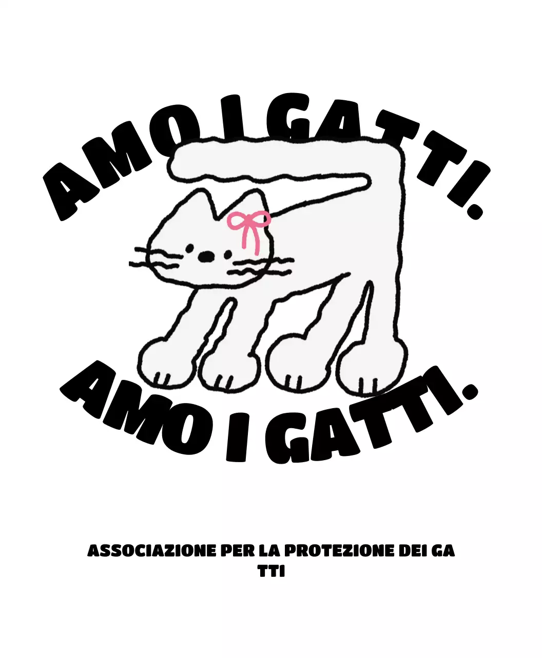 Campagna per la protezione degli animali Black Simple