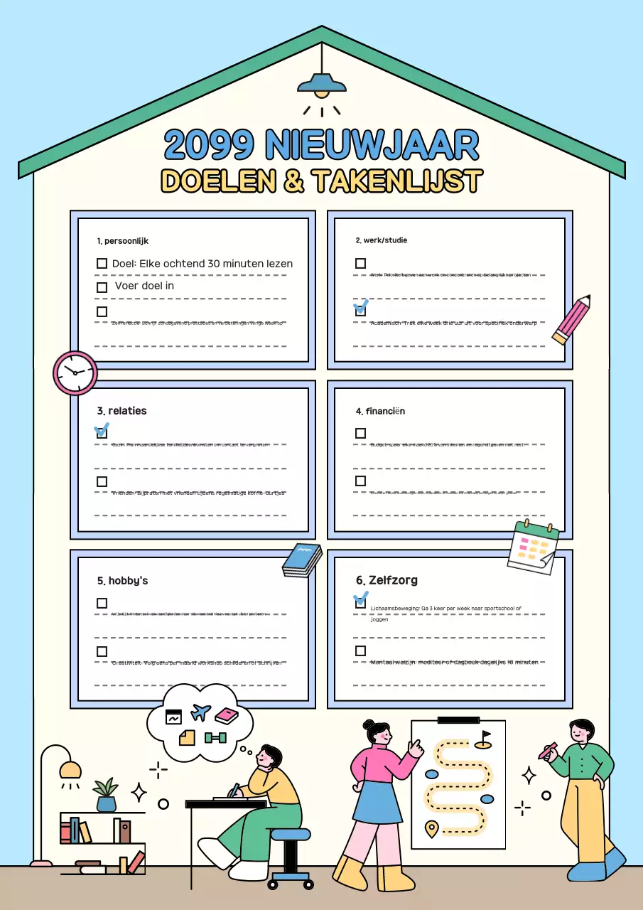 Leuke lichtblauwe agenda