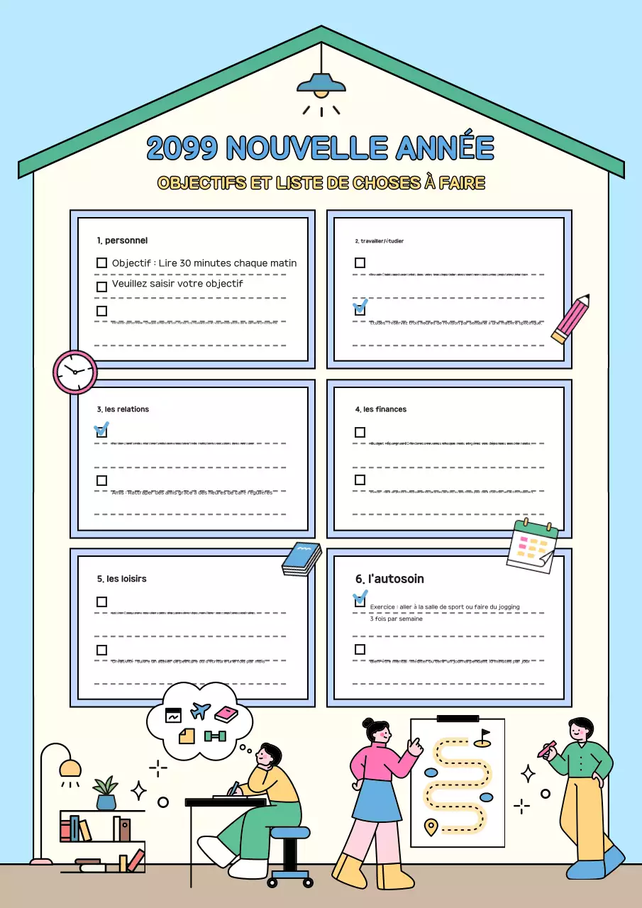 Joli agenda bleu clair