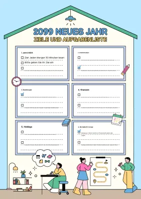 Nettes hellblaues Planungstagebuch