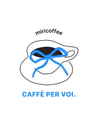 Pubblicità del caffè semplice blu