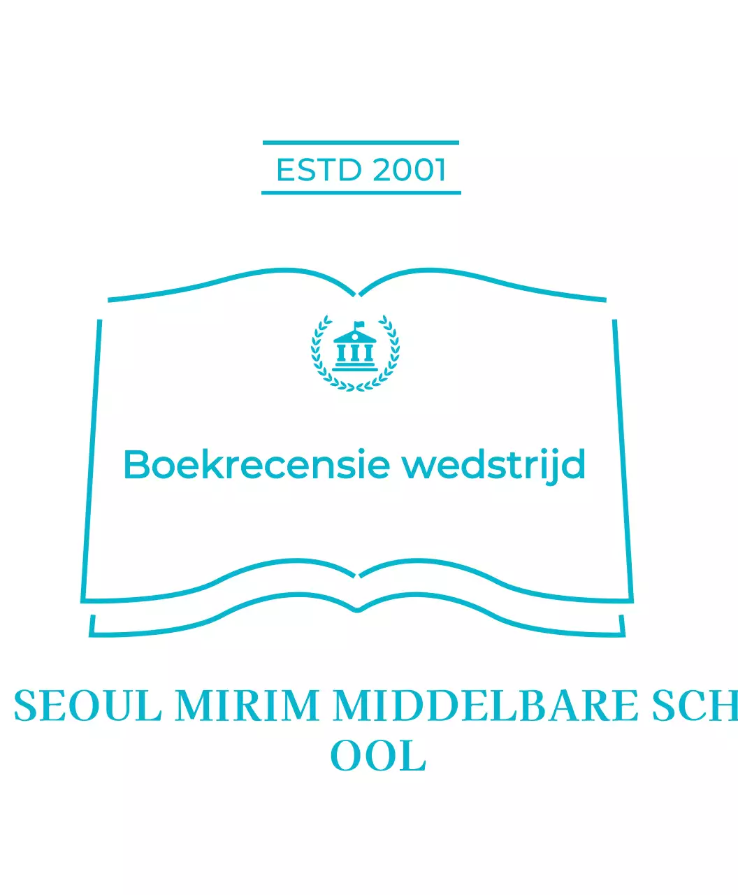 Lichtblauwe eenvoudige voorleeswedstrijd