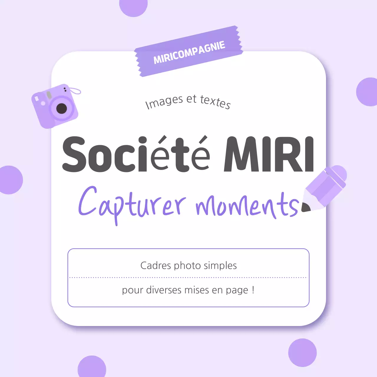 Faites la promotion de votre entreprise dans une jolie palette de couleurs mauve et blanche.