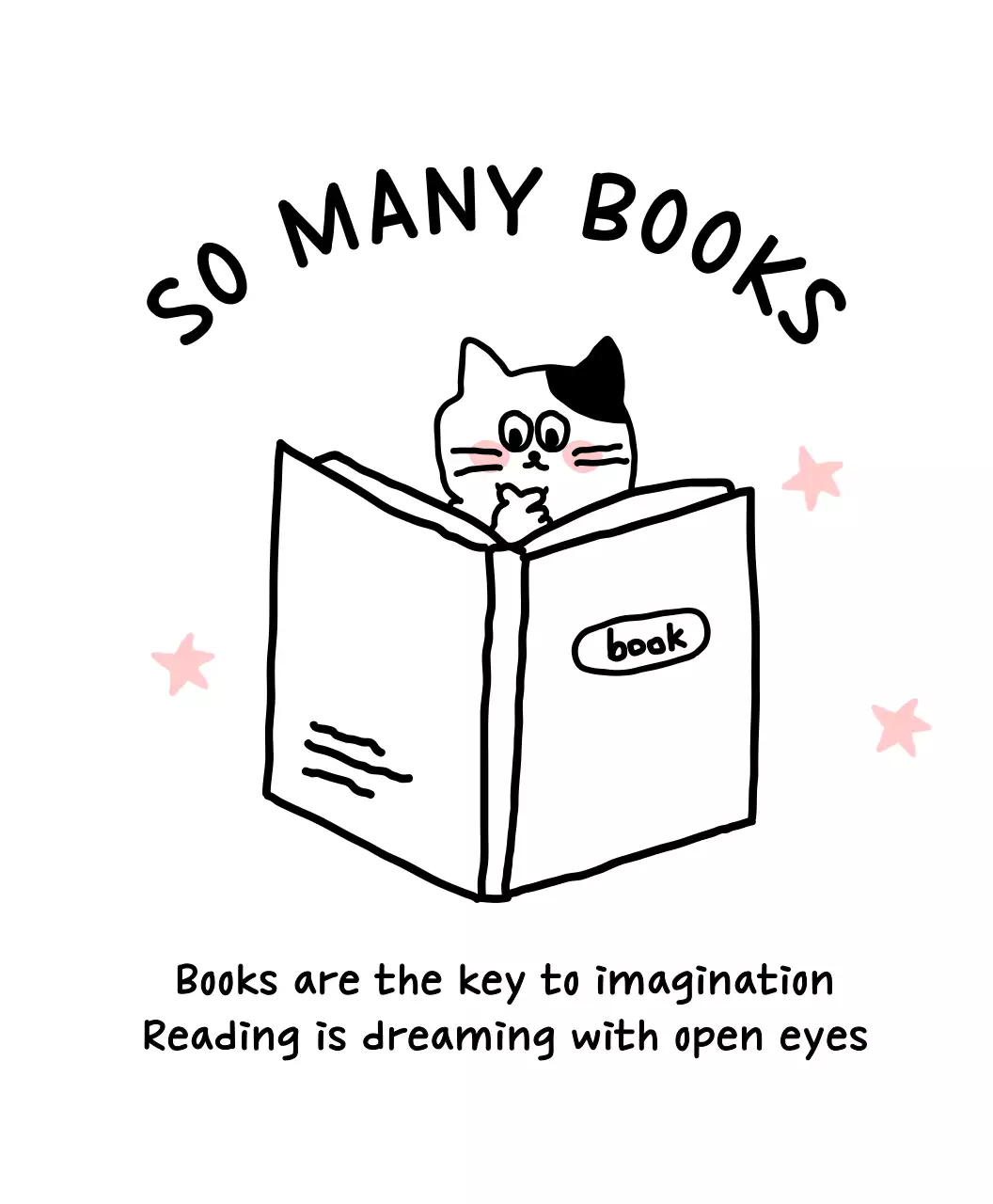 Ilustrasi membaca yang lucu