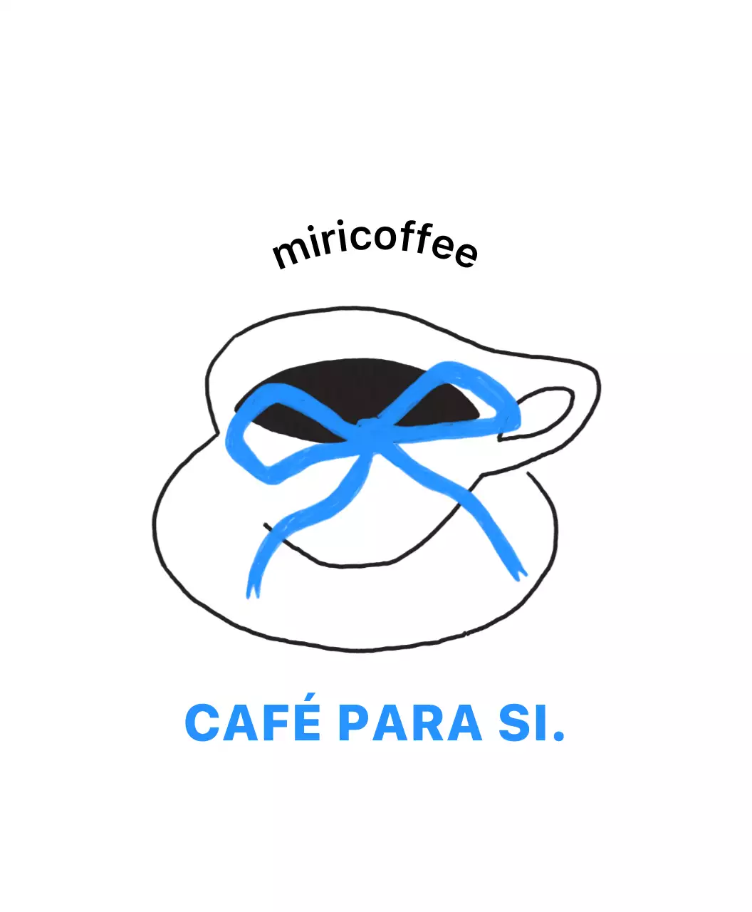 Anúncio de café simples azul