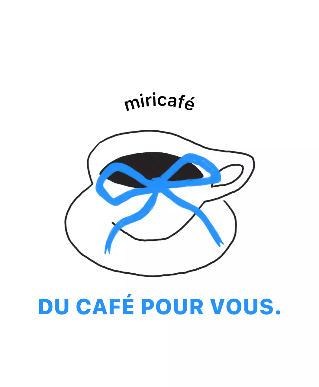 Café advert Blue Simple