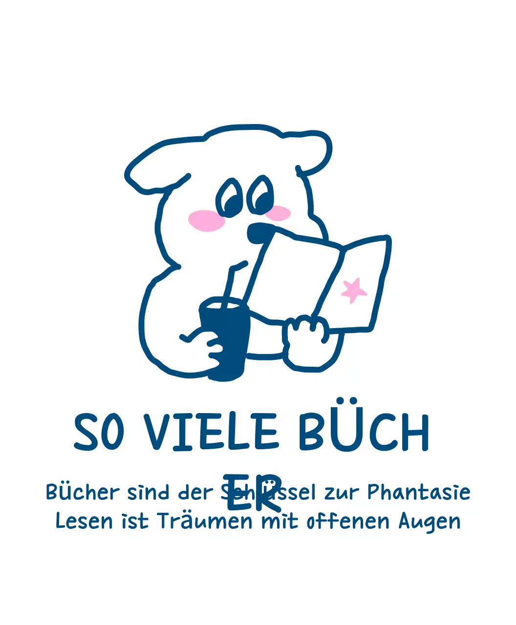 Niedliche Illustrationen zum Lesen