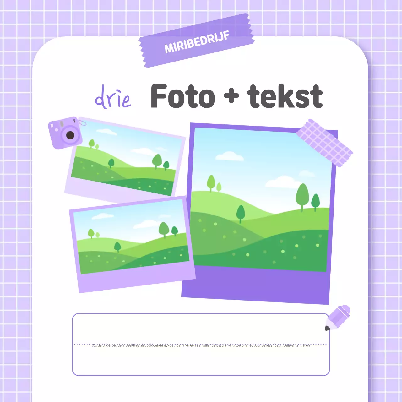 Promoot je bedrijf in een mooi mauve en wit kleurenschema