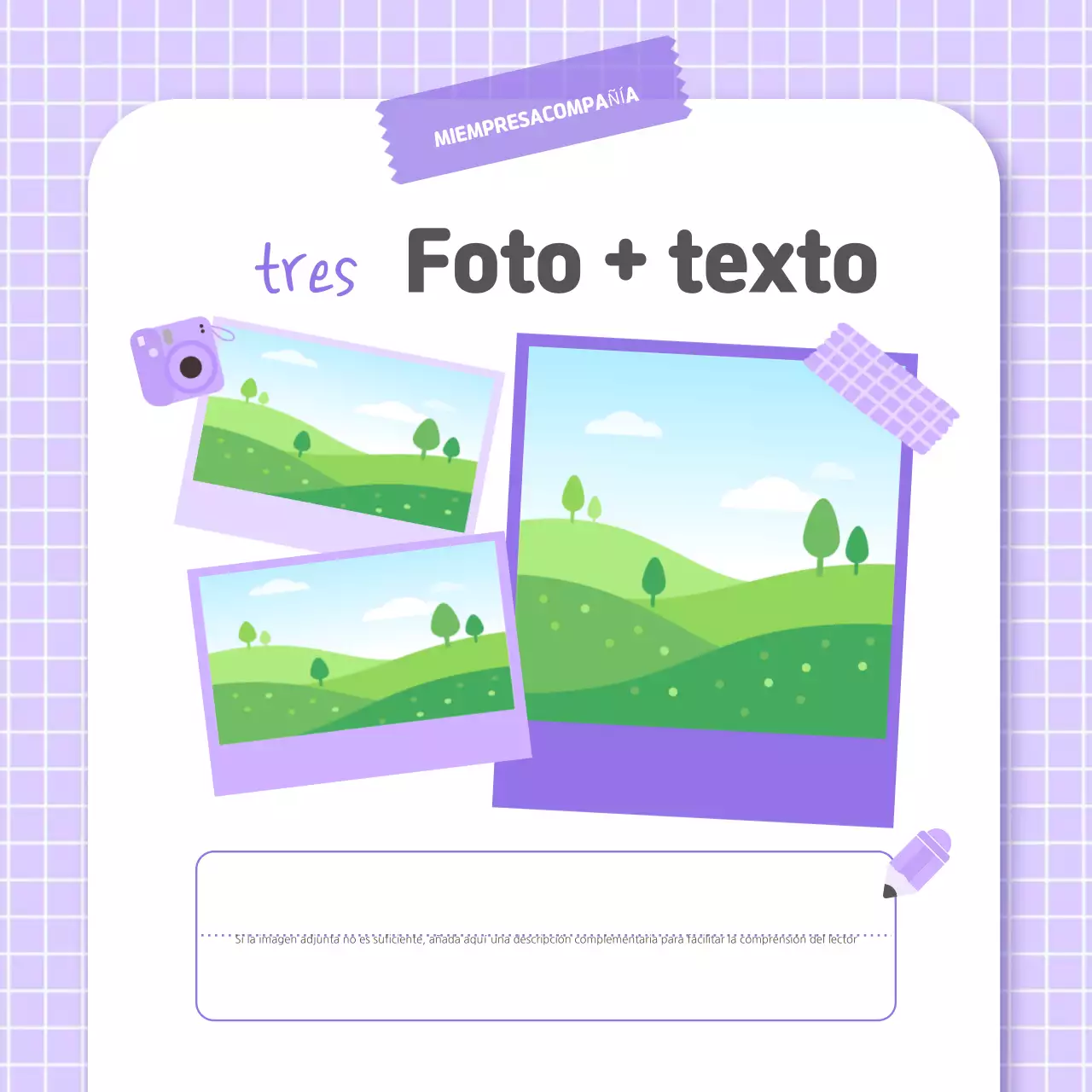 Promocione su empresa con una bonita combinación de colores malva y blanco