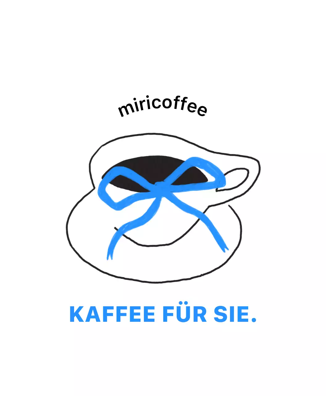 Blue Simple Kaffee-Anzeige