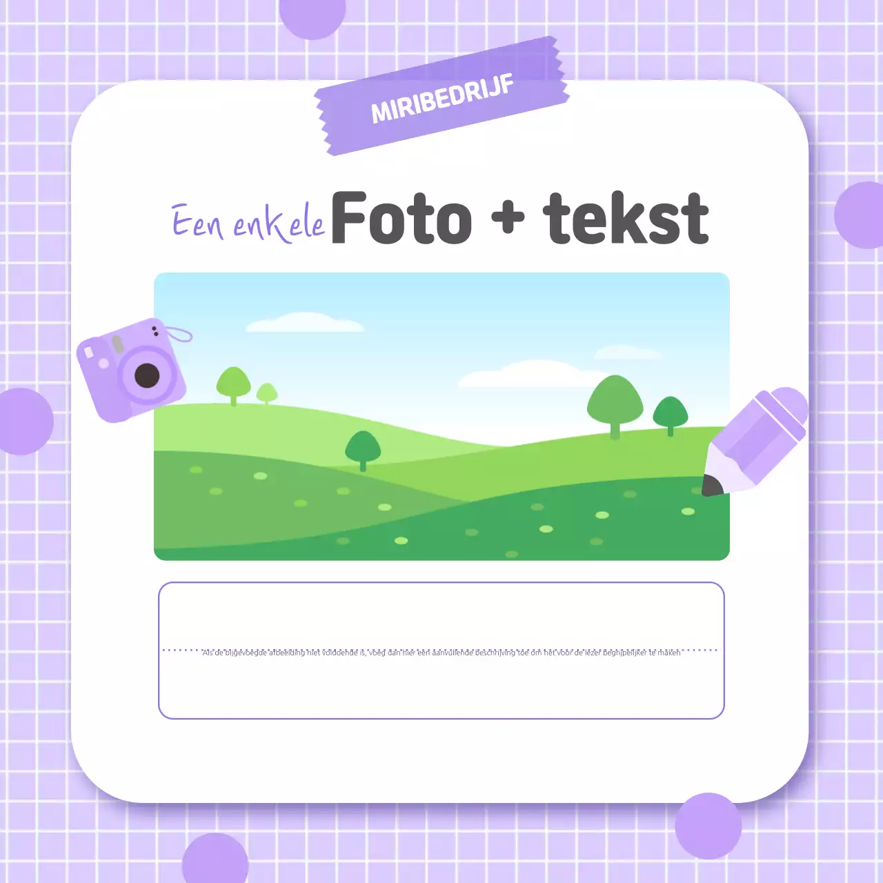 Promoot je bedrijf in een mooi mauve en wit kleurenschema