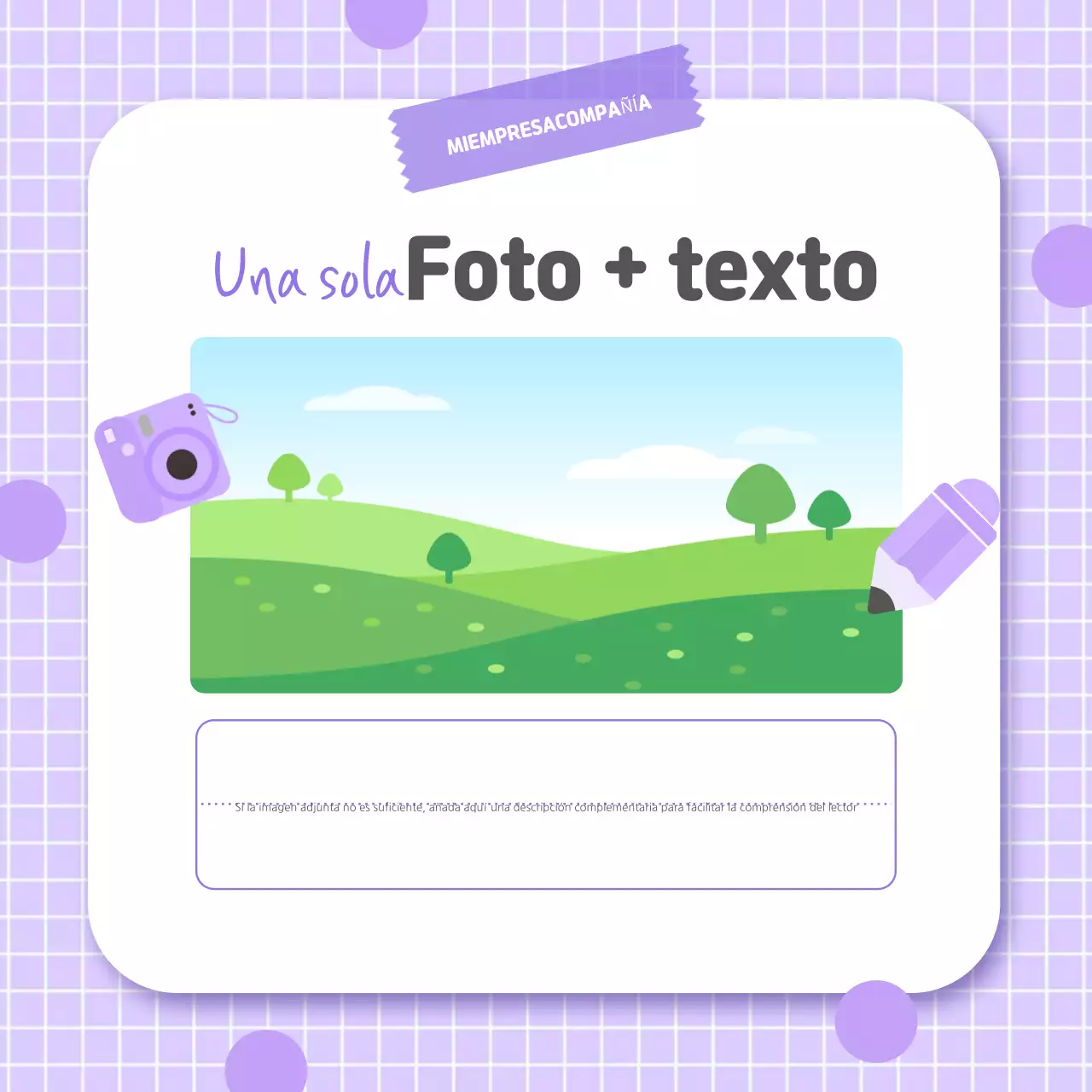 Promocione su empresa con una bonita combinación de colores malva y blanco