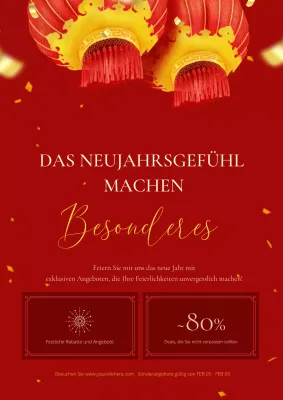 rote traditionelle Urlaubsaktion