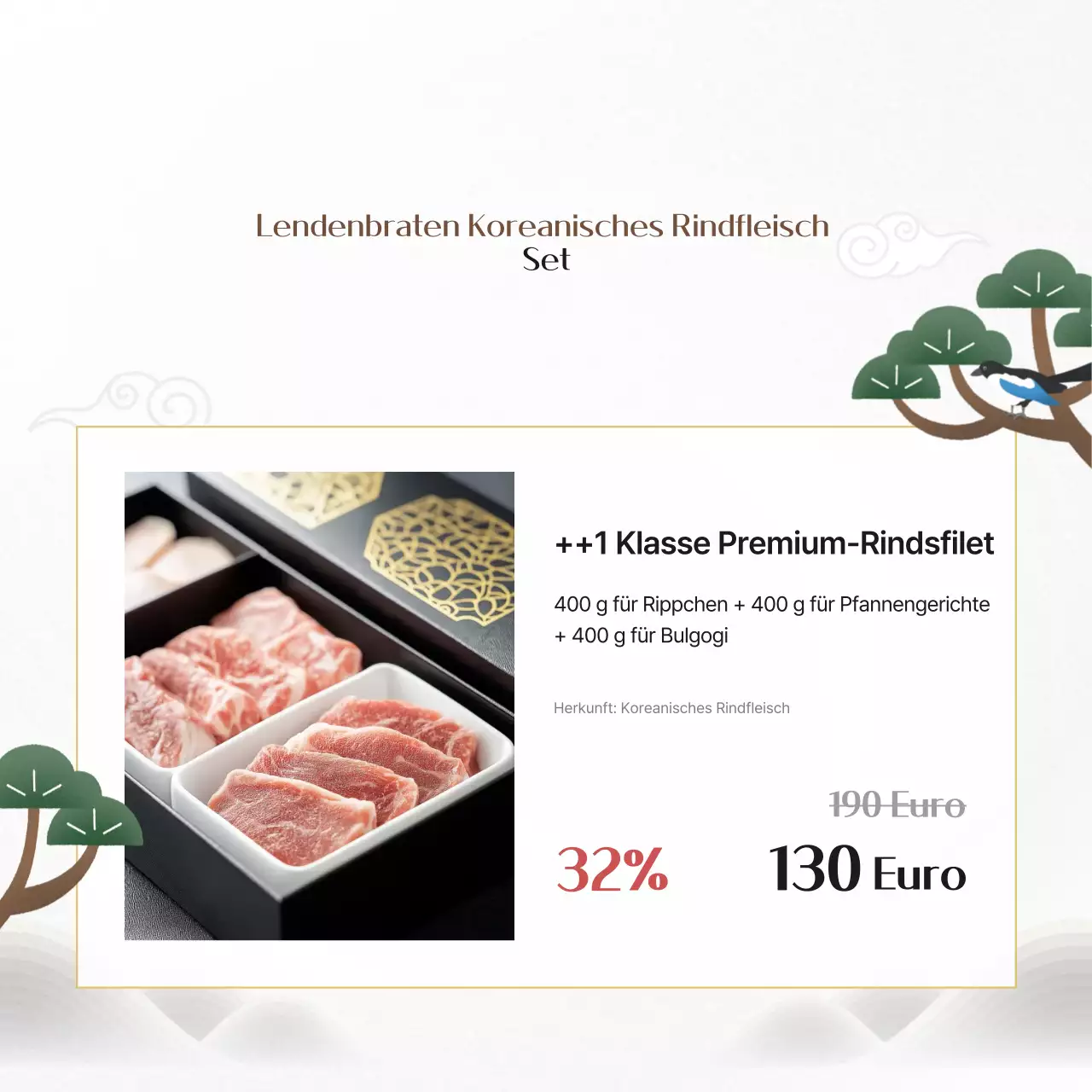 Traditionelle Anzeige für Geschenke zum Neujahrstag in Weiß