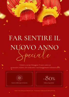 promozione tradizionale rossa per le vacanze