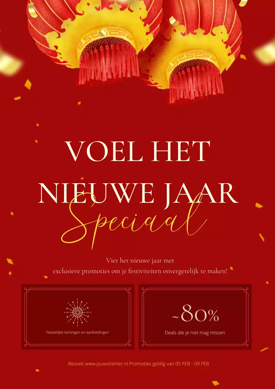 rode traditionele vakantie promotie