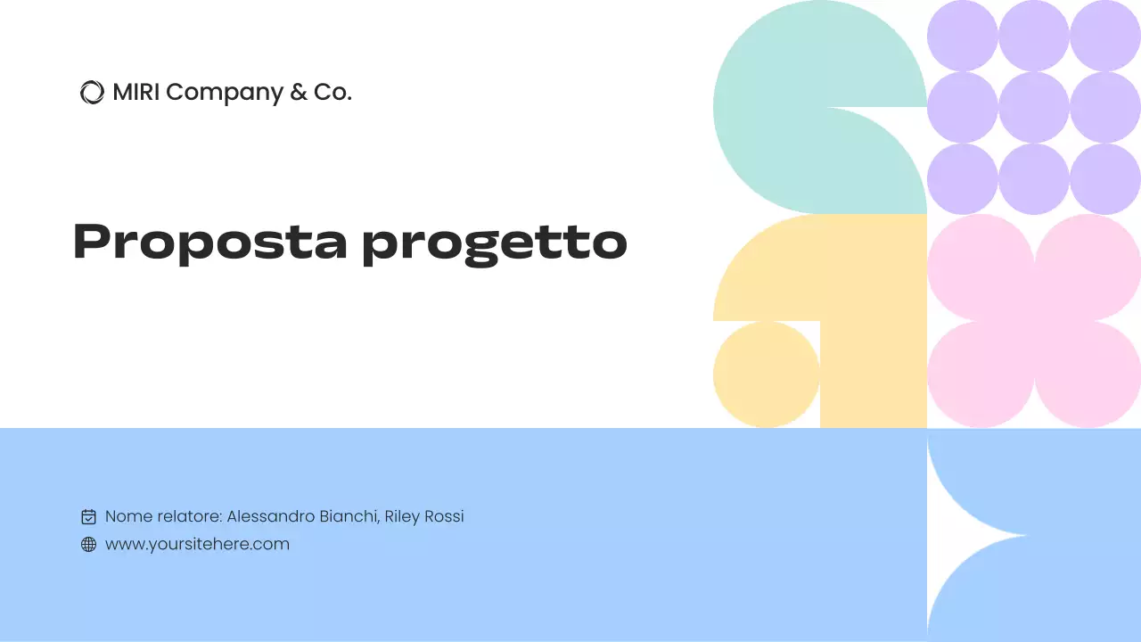 piano aziendale blu moderno