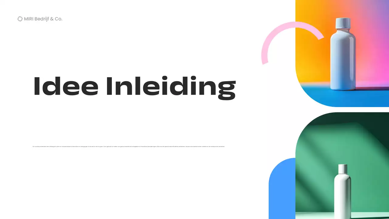 blauw modern ondernemingsplan