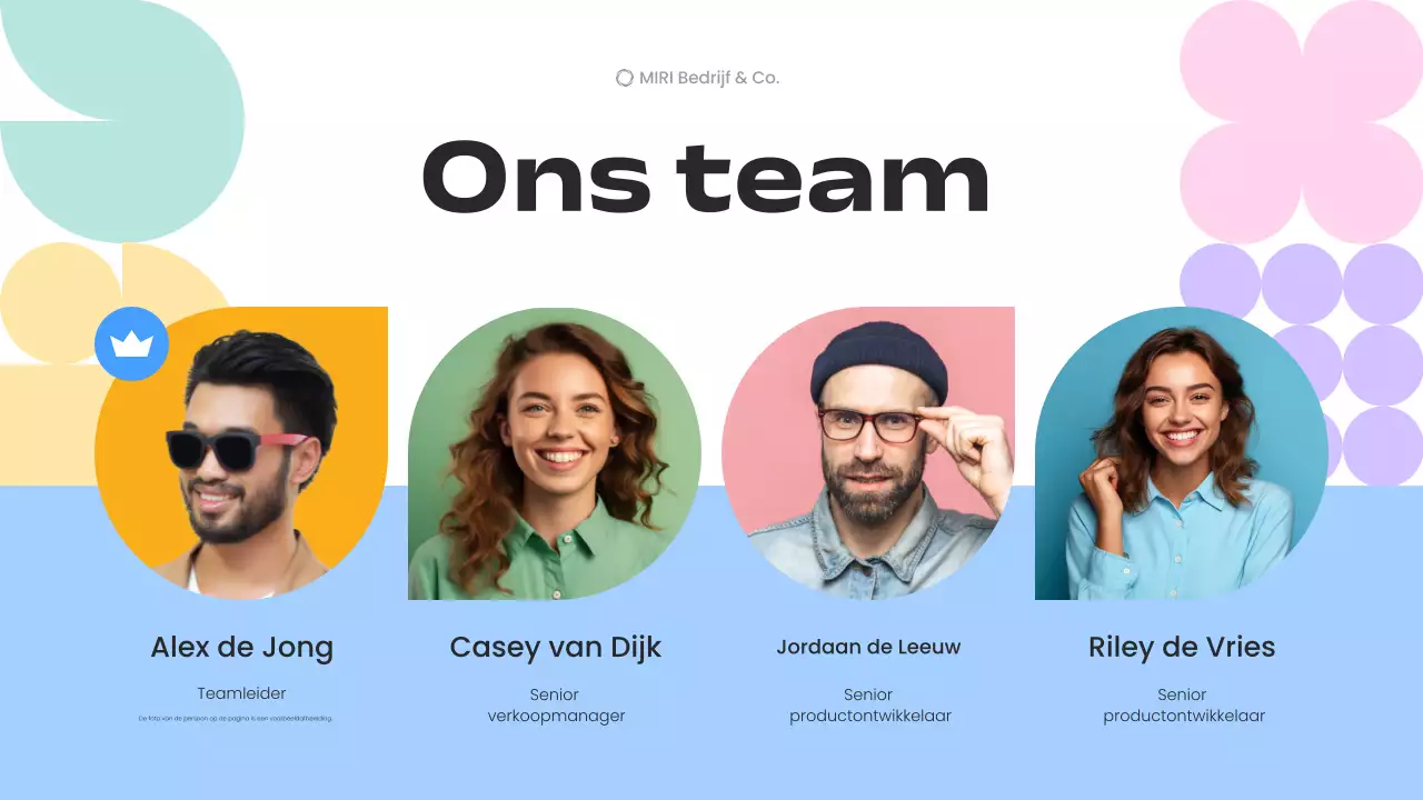 blauw modern ondernemingsplan