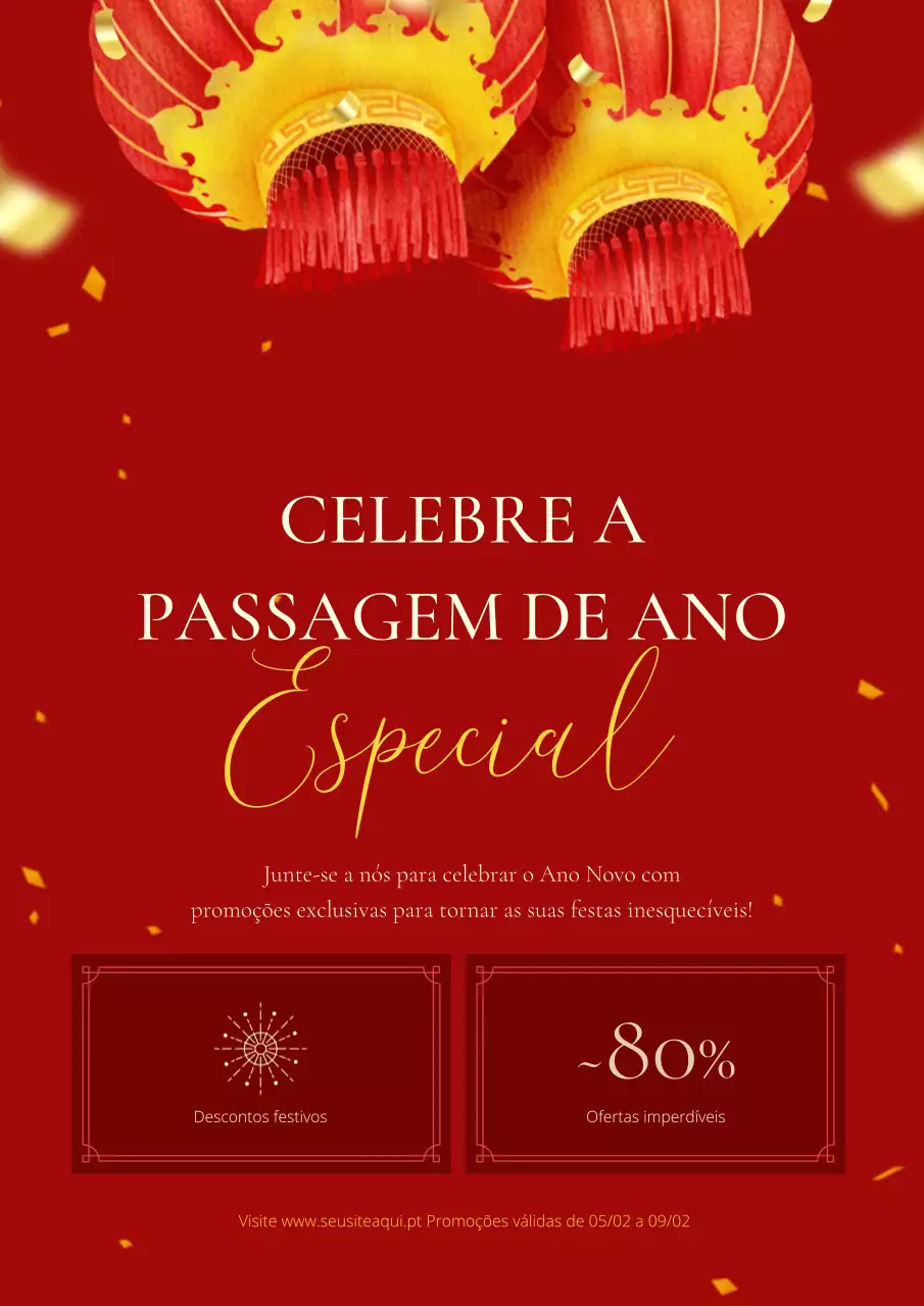 promoção de férias tradicionais vermelhas