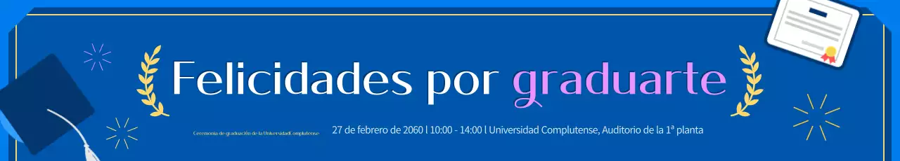 Promueva una graduación escolar impecable en azul