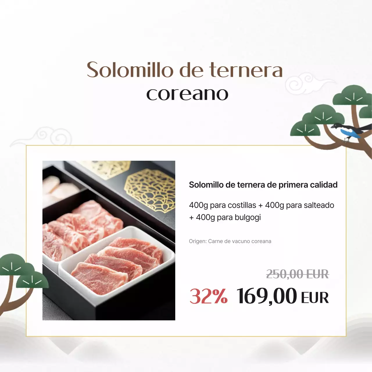 Tradicional anuncio de regalos de Año Nuevo en blanco