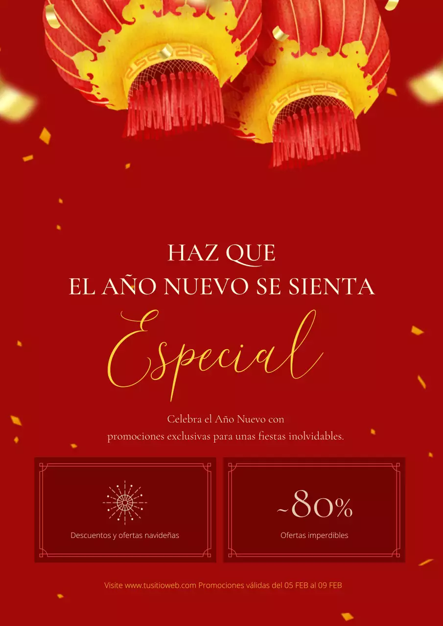 promoción de la fiesta tradicional roja