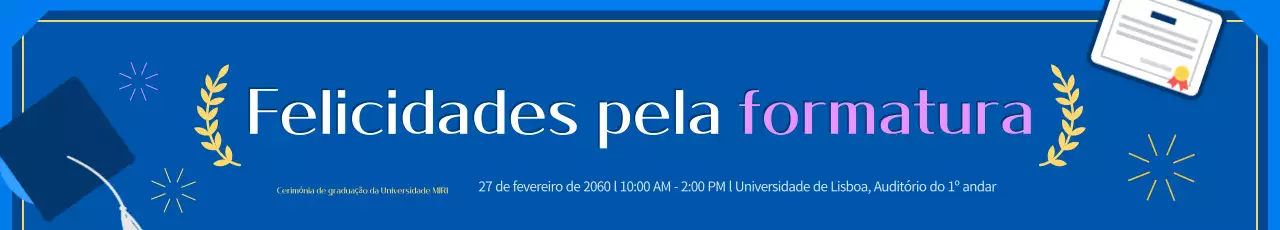 Promover uma formatura escolar elegante em azul